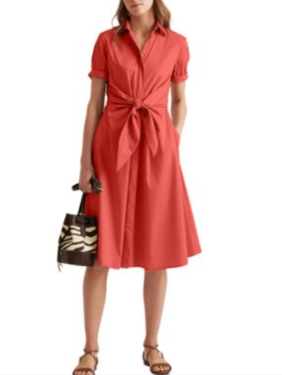 Ralph Lauren Dresses & Skirts - Ralph Lauren Button-Front Shirt Dress in Coral Pink